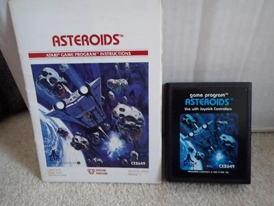 Asteroids (Atari 2600) Game and manual, fast shipping - Image 1 of 4