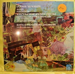 SEALED STEREO LP NONESUCH H-71201 XENAKIS AKRATA PITHOPRAKTA PENDERECKI VIOLIN - Imagen 1 de 2