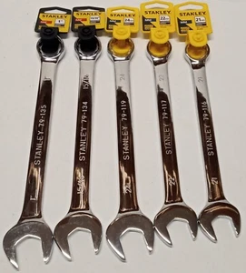 Lot of 5 Stanley SAE & MM Combination Wrench SAE 15/16"& 1" MM 24,22 & 21 - Picture 1 of 2