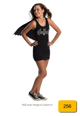 Rubie's DC Superheroes Batgirl Teen Rhinestone Tank Dress With Removable Cape M - Image 1 of 2