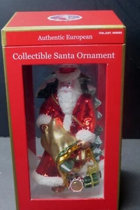 Costco 2008 Glass Santa Ornament Made In Poland European Glass - Bild 1 von 7