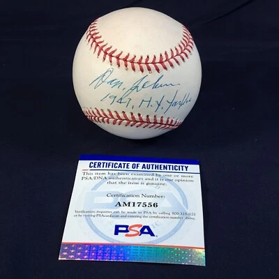 Don Johnson Signed OAL Jackie Robinson Baseball PSA/DNA 1947 NY Yankees - Image 1 of 4