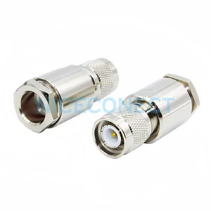 1x Conector de enchufe tipo abrazadera macho TNC para cable recto RG8 RG213 LMR400 RG214 - Imagen 1 de 8