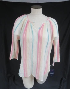 Chaps Denim Womens Large Blouse Tunic Pullover Lightweight Cotton NWT - Picture 1 of 10