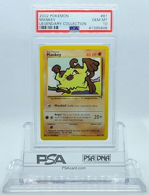 POKEMON LEGENDARY COLLECTION MANKEY #81 PSA 10 GEM MINT #41395848 - Image 1 of 4