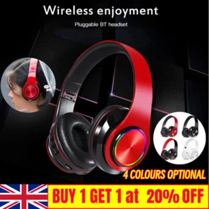 Cuffie Bluetooth Cuffie Wireless Over Ear Stereo Pieghevoli Da Gioco - Foto 1 di 17
