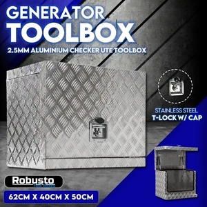 Aluminium Toolbox Ute Tool box Generator Trailer Truck Canopy 620x400x500 +S - Picture 1 of 9