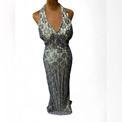 Vestido de baile vintage Y2K con cuentas + bordado: Fairycore/Whimsigoth/Boda/Promoción/Evento Foto 1 de 4