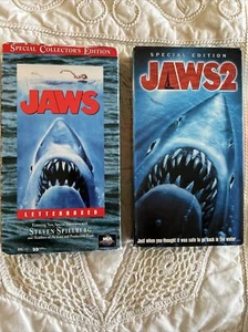 VHS Jaws 1, Jaws 2, Steven Spielberg Richard Dreyfuss - Picture 1 of 2