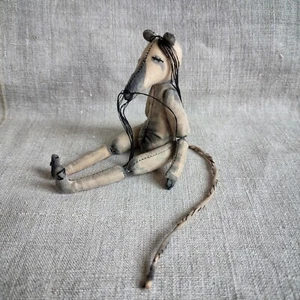 Creepy rat. Collectible creepy doll rat. Gothic rat figurine. Rat toy. - Picture 1 of 4