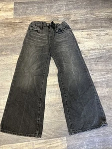 Old Navy Wide Leg Black Girls Jeans Size Large - Picture 1 of 6