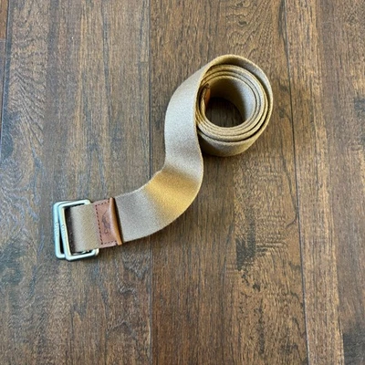 Cinto Polo Ralph Lauren Masculino Grande Pano Bronzeado Anel D Ajustável Casual 38" Cintura - Imagem 1 de 4