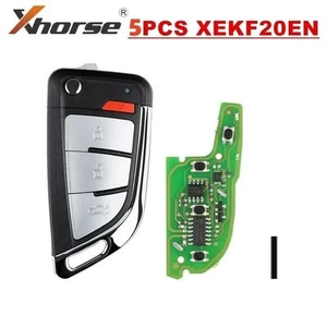 5x Xhorse VVDI XEKF20EN Super Remote Key Knife Flip 4 Button Within Super Chip - Bild 1 von 6