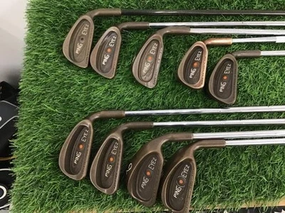 Ping EYE 2 Beryllium Copper Iron Set 3-9,PW,SW RH K Steel UNI Shaft - Image 1 of 4