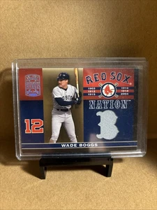 2005 Donruss Greats Wade Boggs Red Sox Nation Game Worn Patch RSN-12 - Picture 1 of 2