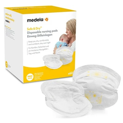 Medela Safe & Dry Einweg-Stilleinlagen  Extrem saugfähige Stilleinlagen  Packu - Bild 1 von 4