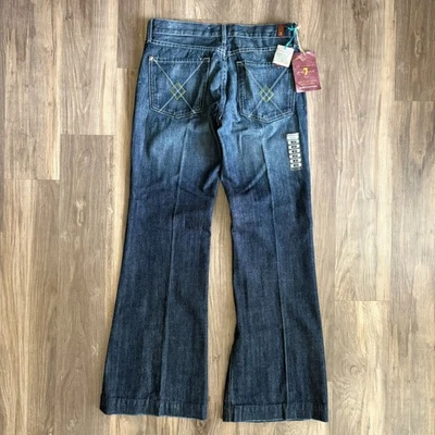 7 For All Mankind Dojo Jeans Women's Size 30 Swarovski Crystals NWT Flare READ - Image 1 of 4