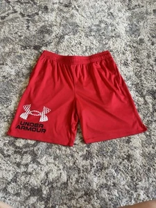 Boy’s XL UNDER ARMOUR Red Athletic Swishy Basketball Shorts - Picture 1 of 7