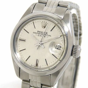 Rolex Oyster Perpetual Date 6916 Case Size 25.5mm Silver Dial Analog w/Box, Case - Picture 1 of 9