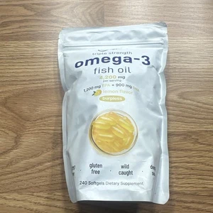 Triple Strength Omega-3 Fish Oil, Lemon, 4,200 mg, 240 Softgels (1,400 mg per - Picture 1 of 5
