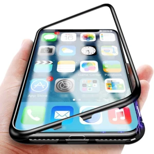 COQUE ETUI HOUSSE MAGNÉTIQUE NOIR VERRE TREMPÉ ARRIÈRE Pour APPLE IPHONE 8 PLUS - Photo 1 sur 10