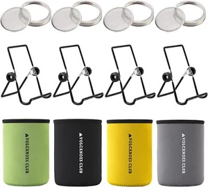 Seed Sprouting Jar Germination Kit Accessories (4 PACK) - Sprout Lids for Wide M - Picture 1 of 12