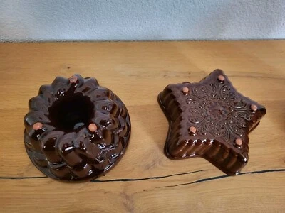 2 Backkeramik Backformen Scheurich Guggelhupf Form Sternform - Bild 1 von 4