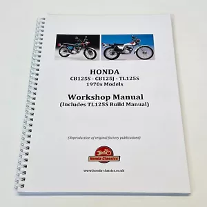 Honda CB125S CB125J TL125S Factory Taller Manual de Taller Libro. HWM075 - Imagen 1 de 10