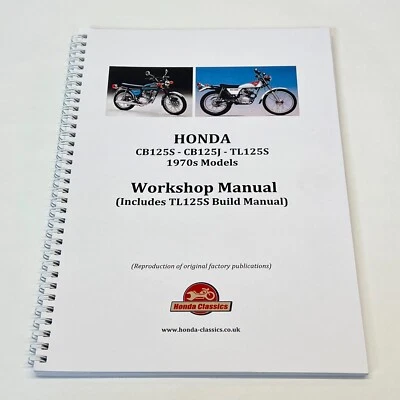 Honda CB125S CB125J TL125S Fabbrica Officina Shop Manuale Libro HWM075 - Immagine 1 di 4
