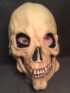 Creepy Skull Mask Halloween Grim Reaper Vampire Teeth - Picture 1 of 12