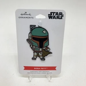 Hallmark Ornaments Star Wars Boba Fett 3in Flat Enamel Coated Metal Christmas - Imagen 1 de 2