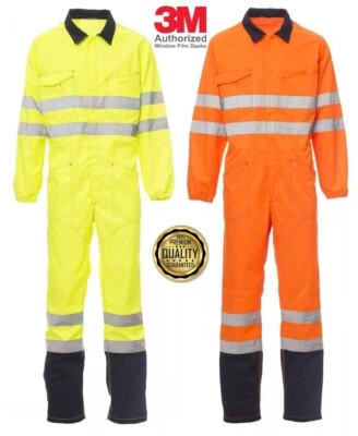 Taglie Forti Uomo Tuta Da Lavoro Alta Visibilità Over Size Fino 7XL - Immagine 1 di 3