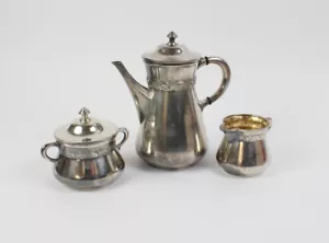 WMF Kaffeeservice Jugendstil um 1910 versilbert 3-teilig (383-21H29) - Bild 1 von 6