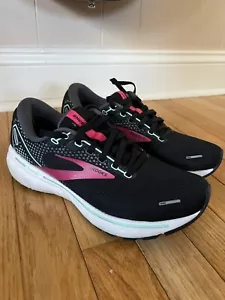 Brooks Ghost 14 Running Shoes Women's Black & Pink Athletic Sneaker 8.5 - Picture 1 of 7