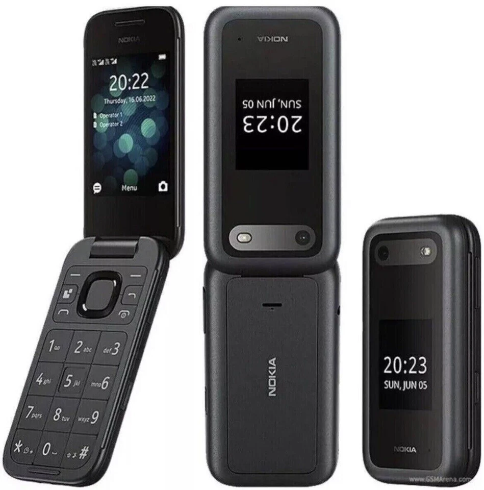 ORIGINALE Nokia 2660 Flip 2G sbloccato Dual Sim versione 2G GG BUTTONS tutti i colori - Immagine 1 di 4