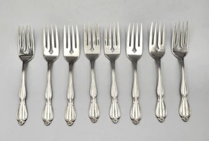 Oneida Community Chatelaine Stainless Flatware 8 Cake Forks - Picture 1 of 3