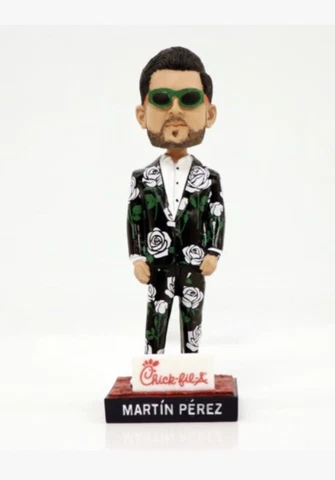 Texas Rangers Martin Perez Bobblehead New In Box Presell 7/15/23 SGA Cover