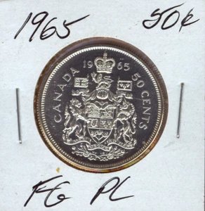 1965 Canada 50 Cents 50C Finest Grade PL Quality Sku: World #182 - Picture 1 of 2