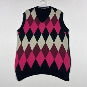 Greg Norman Golf Vintage Argyle Pullover V Neck Vest Gilet Mens Small S - Picture 1 of 11