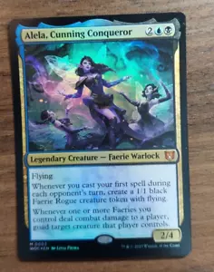 1x Alela, Cunning Conqueror - FOIL NM Wilds of Eldraine Commander SPARROW MAGIC - Picture 1 of 1