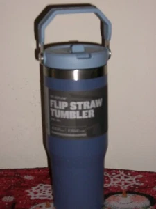 Stanley Iceflow Flip Straw Tumbler 30 oz. Twilight Blue NEW w/Handle - Picture 1 of 4