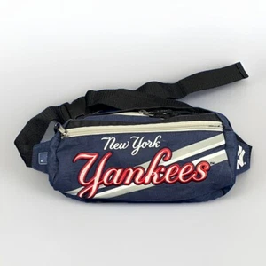 1999 New York Yankees Fanny Pack Bag Embroidered Spellout Adult MLB Navy Blue - Picture 1 of 13