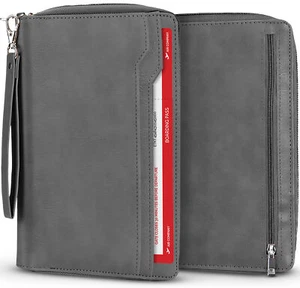 Familienpasshülle - Reisebrieftasche mit großer Kapazität und RFID-Schutz - - Bild 1 von 8