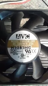AVC Socket 462 CPU Heat Sink and Fan 3 Pin F6015B12MY 12V fan 0.15A NEW - Picture 1 of 5