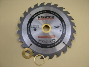 Kreissägeblatt Holz Rip Cut hartmetallbestückt 185mm 24 Zähne,30/25,4/20/16 Bohrung - Bild 1 von 2