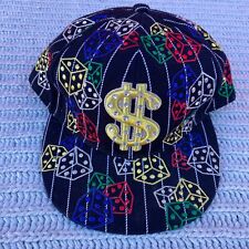 K96 NinetySix Head Wear Baseball Cap Black Size Large Dice Dollar Bill Money
