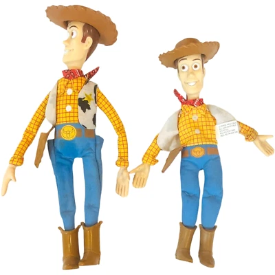 Disney / Pixar Toy Story 12” Woody Figurine 1999 And 9” Burger King Woody Doll - Изображение 1 из 4