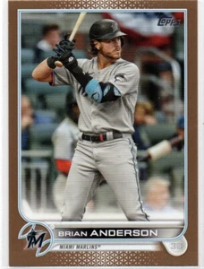 2022 Topps Series 1 GOLD #19 Brian Anderson MIAMI MARLINS 994/2022 89 - Picture 1 of 1
