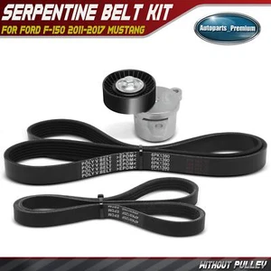 Kit de 3 componentes de transmisión por correa Serpentine para Ford F-150 2011-2017 Mustang Lincoln - Imagen 1 de 8