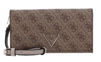 GUESS monedero Laurel SLG Crossbody Flap Wrist Latte Logo - Imagen 1 de 4